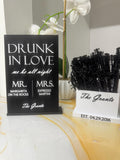Custom Wedding Bar Menu Sign, Personalized Drink List, Reception Decor