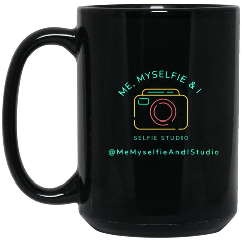 Selfie Studio 15 oz. Black Mug